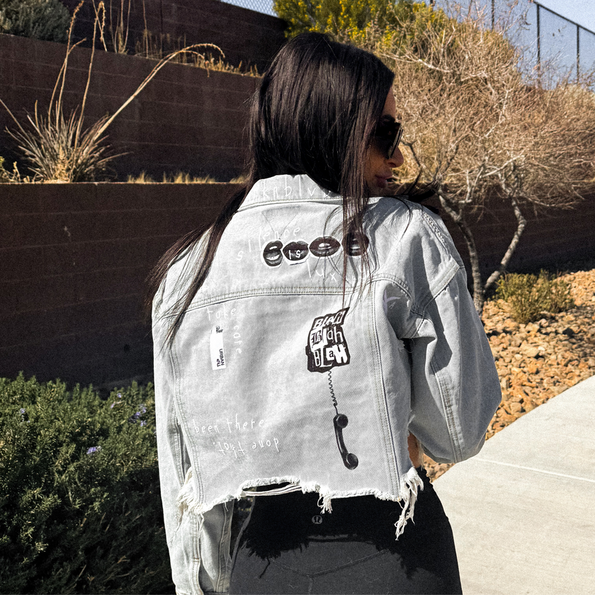 UNFKNBLVBL Crop Denim Jacket - Adel Kasza Co