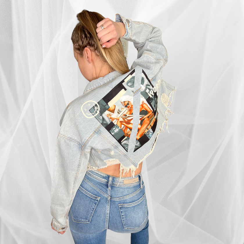 Mood Cropped Denim Jacket - Adel Kasza Co