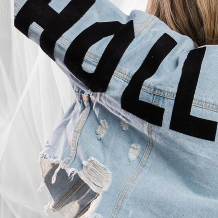 Hollywood Cropped Denim Jacket - Adel Kasza Co