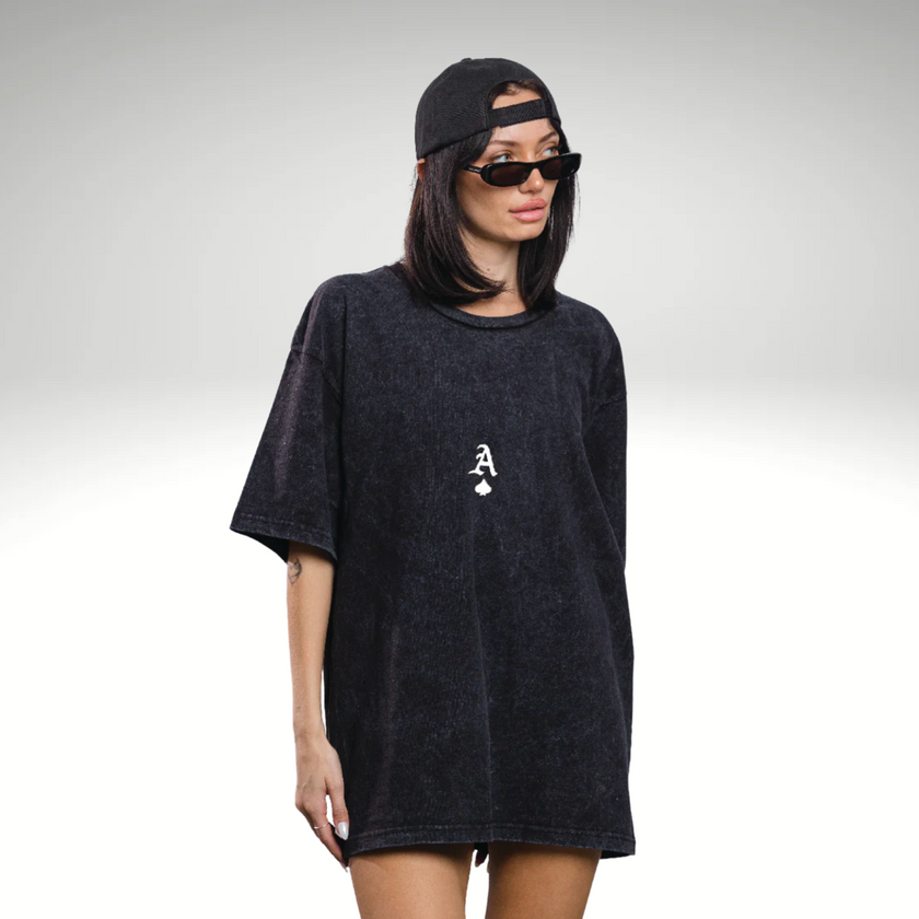 NOTHING IS IMPOSSIBLE Tee – Black Mineral Washed T-shirt - Adel Kasza Co