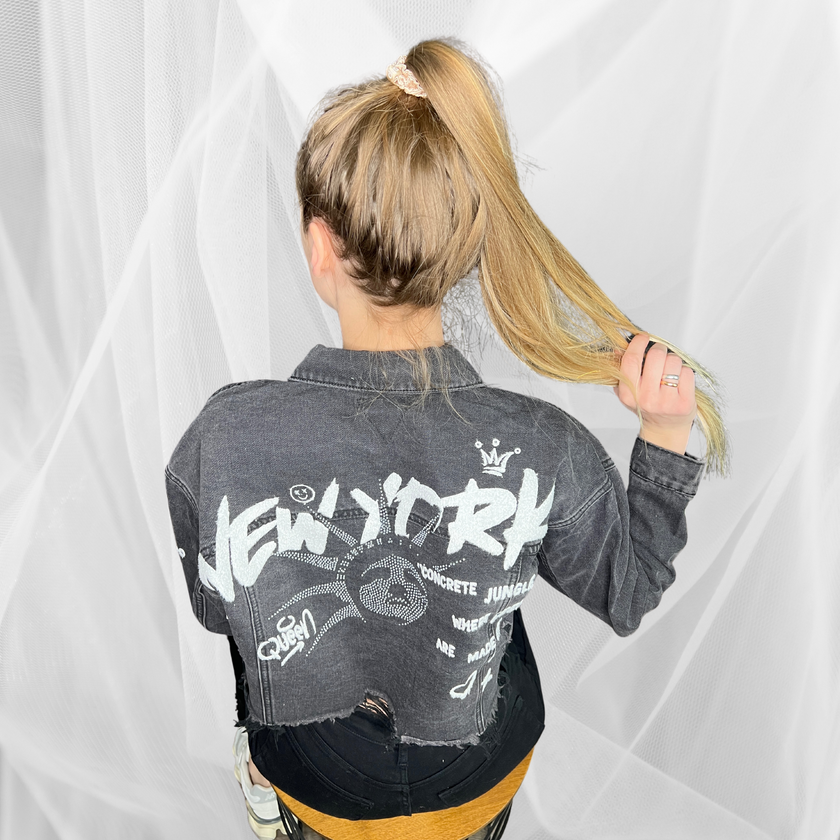 NY Cropped Denim Jacket - Adel Kasza Co