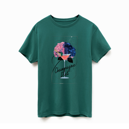 Champagne Diet Organic T-Shirt - Adel Kasza Co