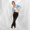 High Rise Crossover Black Jeans - Adel Kasza Co