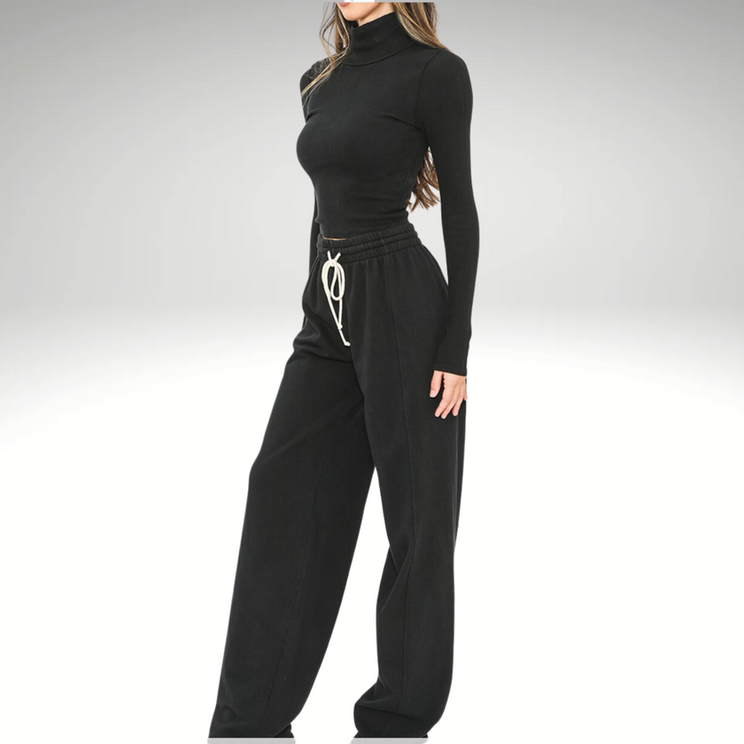 The Luxe Noir Lounge Set - Adel Kasza Co