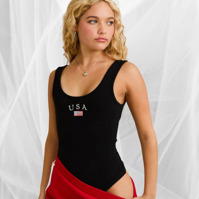 Stars & Stripes USA Bodysuit - Adel Kasza Co